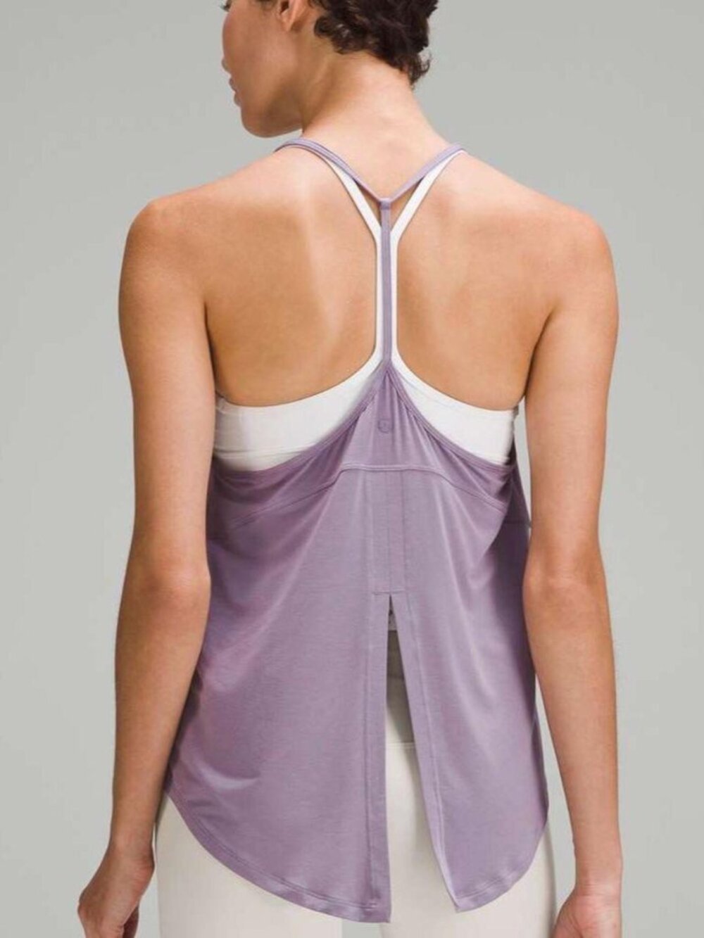 NWT Lululemon Modal-Silk Yoga Tank Top Purple Size 8 - Picture 3 of 4